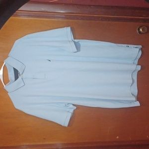 Nautica performance deck shirt 2XL short sleeve Polo fit light blue.